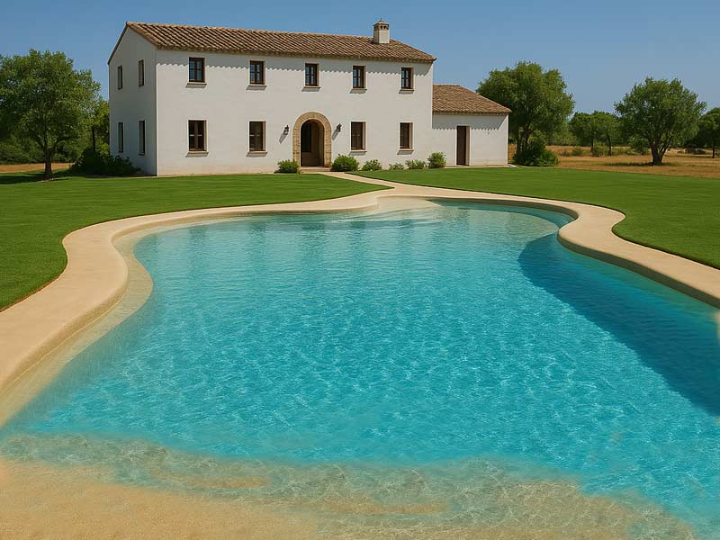 Solicitud de presupuesto para la construcción de piscina tipo playa o de arena - Piscinator Solicitud de presupuesto para la construcción de piscina tipo playa o de arena